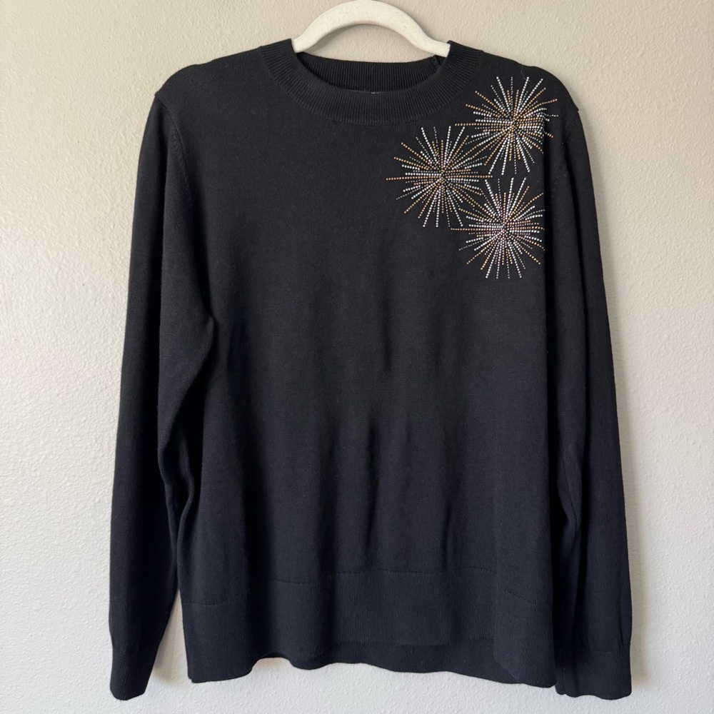 Tuckernuck Black Sunburst Embellished Riley Sweater - Picture 4 of 10